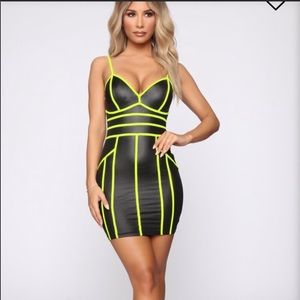 Neon body on dress fashion nova